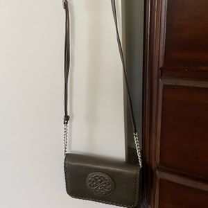 Ferreira bag,5”width, 7”length, handle 23”long, adjustable with 2”silver chain
